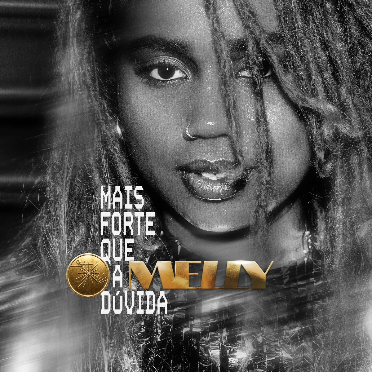‘MAIS FORTE QUE A DÚVIDA', capa do novo álbum da cantora Melly  por Divulgação 