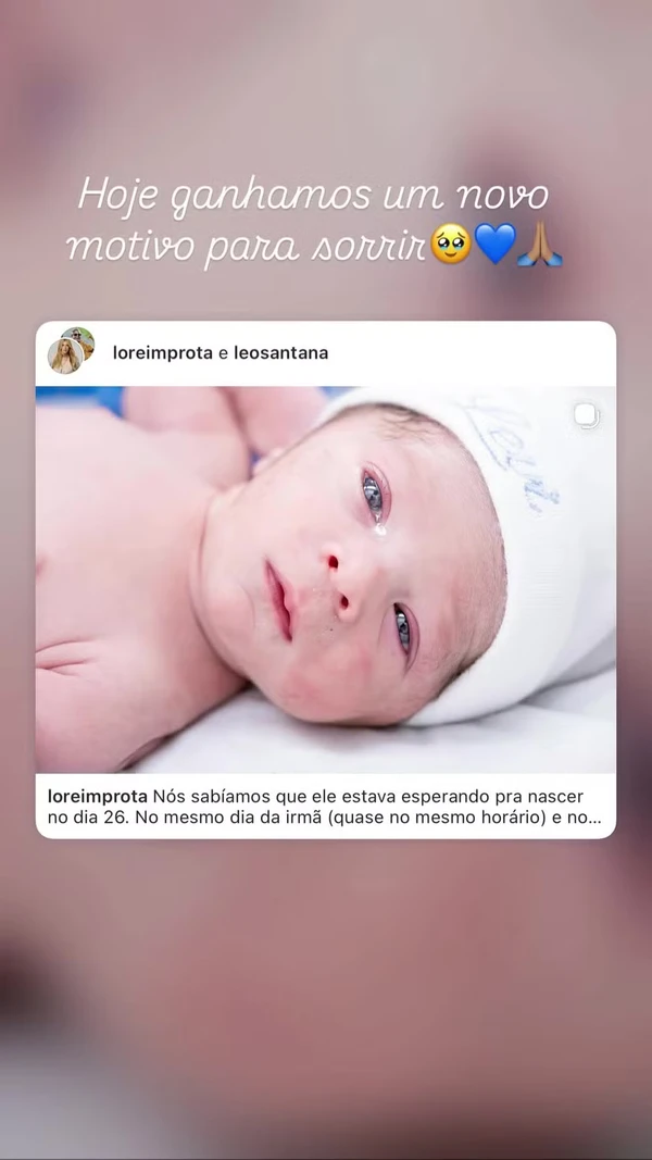 Naiara Santana, irmã de Léo Santana, celebra nascimento do sobrinho Levi por Reprodução/Instagram
