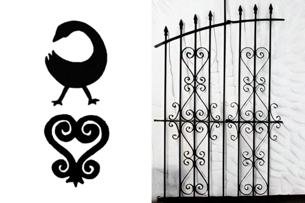 O adinkra Sankofa representa um pássaro que olha para trás por Reprodução/Nascimento, Gá/Dissertação Marisa Francisca da Silva