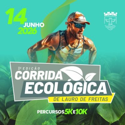 14 de junho: Corrida Ecológica - Lauro de Freitas. Largada: em frente ao  Centro Administrativo de Lauro de Freitas, às 6h30. Mais informações em: https://www.centraldasinscricoes.com.br/evento/ii-corrida-ecologica-de-lauro-de-freitas por Reprodução