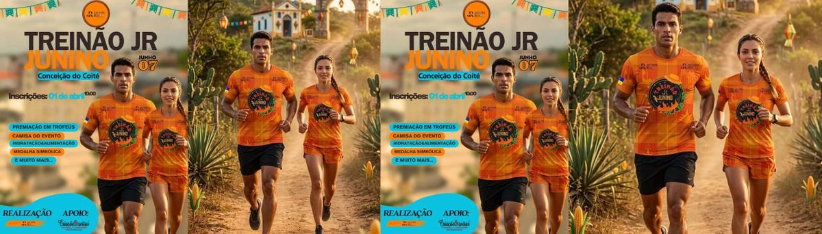 7 de junho: Treinão Jr. Junino - Conceição do Coité, às 6h30. Mais informações em: https://www.races.com.br/treinao-jr-junino-coite por Reprodução