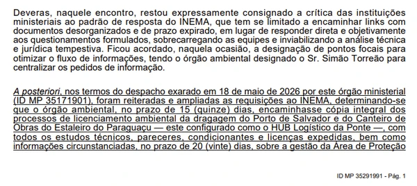Questionamentos do MP sobre a ponte Salvador-Itaparica por Reprodução