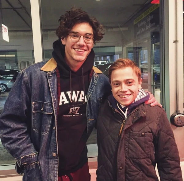 Belmont Cameli com seu amigo Brendan Flaherty por Reprodução/Instagram