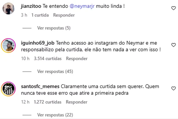 Internautas comentam sobre curtida de Neymar em foto de loira por Reprodução