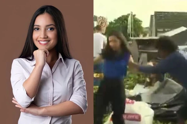 Jéssica Aquino foi agredida ao vivo