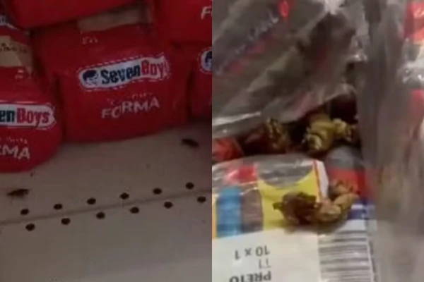 Larvas na comida, baratas e fezes entre produtos: funcionários denunciam supermercado por Reprodução/g1