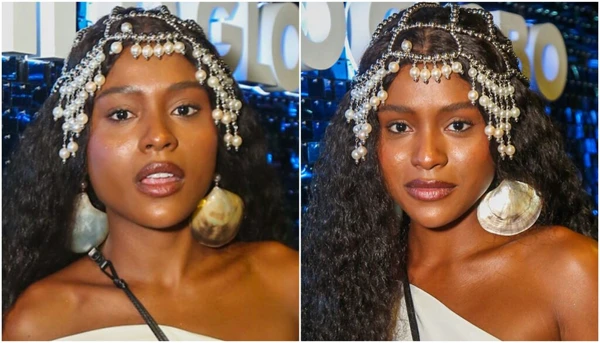 Headpiece é moda entre famosas como Duda Santos por Reprodução/Redes Sociais 