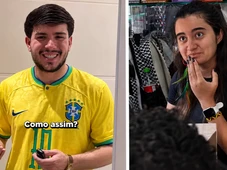 Imagem - Influenciador compra R$ 7 mil em figurinhas da Copa e reação de funcionária de banca viraliza na web