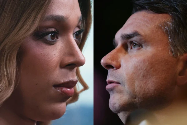 Erika Hilton e Flávio Bolsonaro