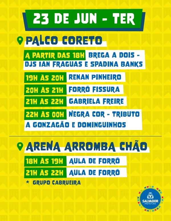 Prefeitura divulga atrações do São João no Pelourinho por Divulgação