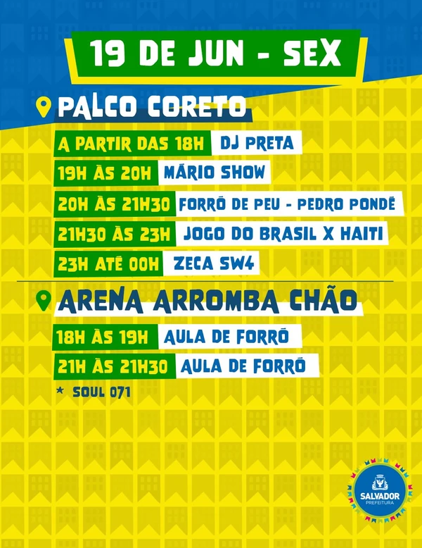 Prefeitura divulga atrações do São João no Pelourinho por Divulgação