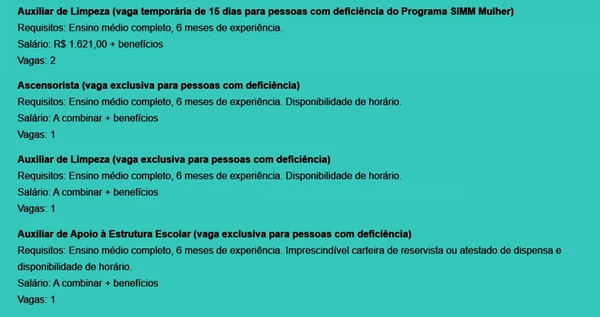 Veja vagas por Reprodução