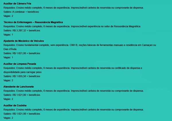Veja vagas por Reprodução