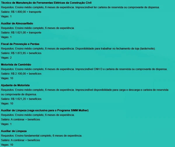 Veja vagas por Reprodução
