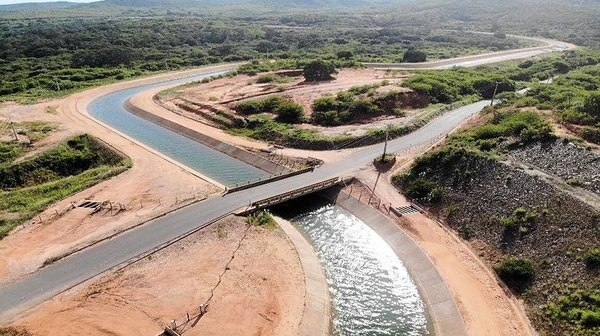 O Cinturão das Águas do Ceará terá 145,3 quilômetros de extensão quando for concluído por Divulgação