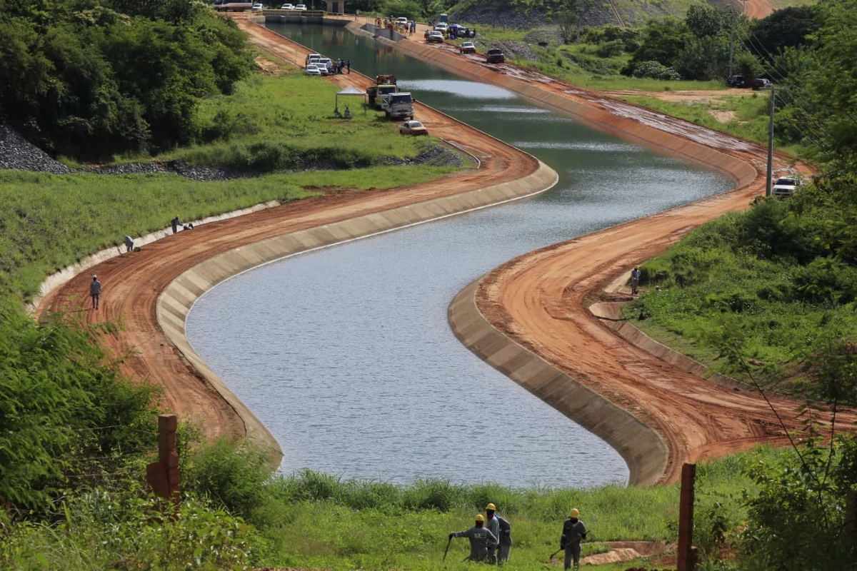 A obra foi projetada para distribuir pelo Ceará as águas transpostas do Rio São Francisco por Divulgação