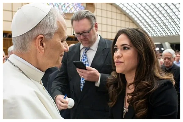 Leão XIV e Maria Montserrat Alvarado