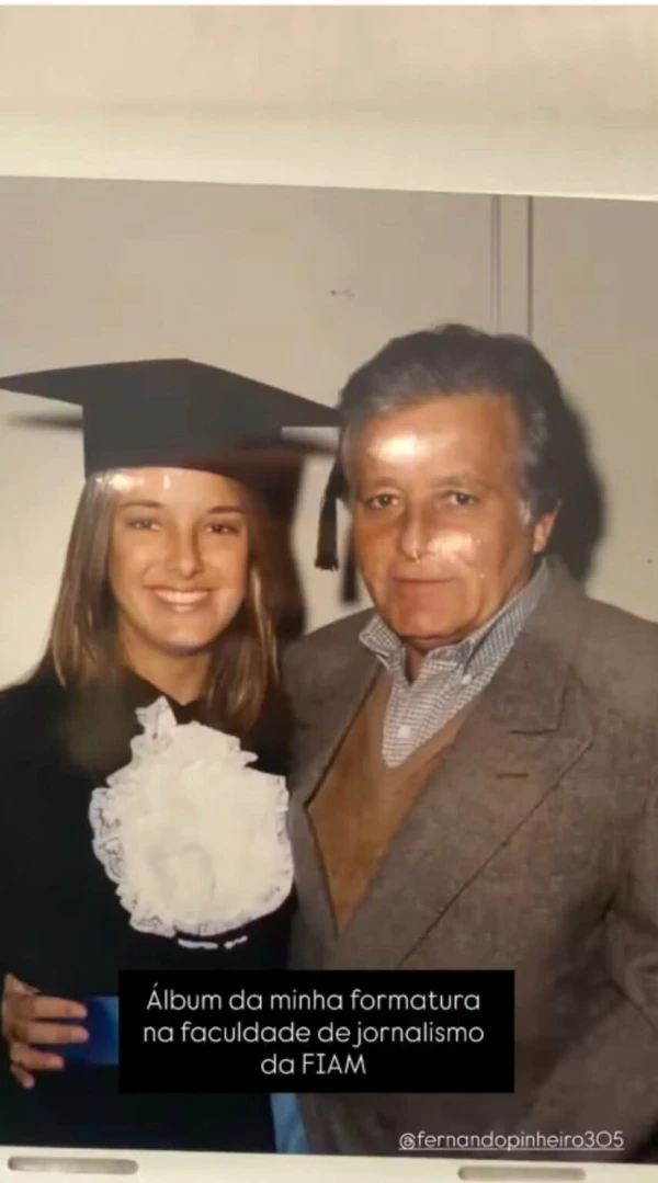 Ticiane Pinheiro ao lado do seu pai, Fernando Pinheiro