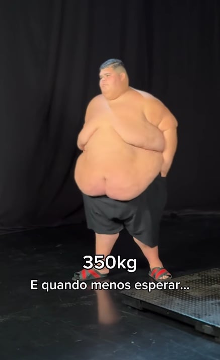Antes de Gordão da XJ, ainda com 350 kg por Reprodução/Instagram