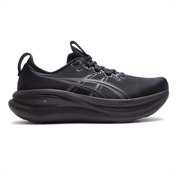 Asics Nimbus 28. Esse tênis é reconhecido como um dos modelos mais confortáveis da Asics. O Gel-Numbus™ 28 foi desenvolvido pensando em corredores que priorizam amortecimento e conforto em corridas longas. Cerca de 25g mais leve que a versão anterior, o tênis combina a espuma FF Blast™ Plus com a tecnologia PureGel™, proporcionando absorção de impacto suave e sensação de maciez durante toda a corrida. O cabedal em malha tecnológica oferece ajuste confortável e maior respirabilidade. Preço sugerido: R$1.299,99
 por Divulgação