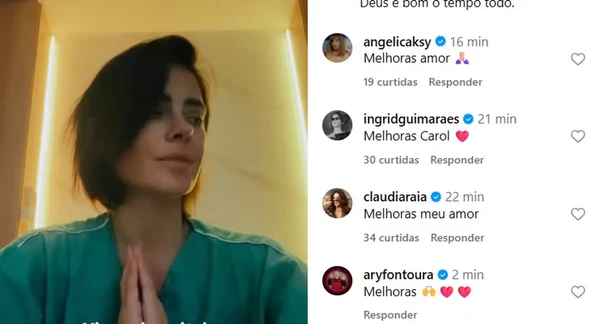 Carolina Dieckmmann revela internação por infecção no rim por Reprodção/redes Sociais 
