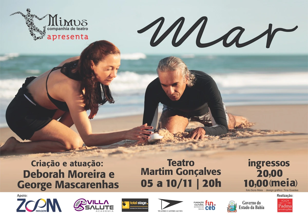 Cartaz do espetáculo MAR (2019) por Divulgação/Sora Maia