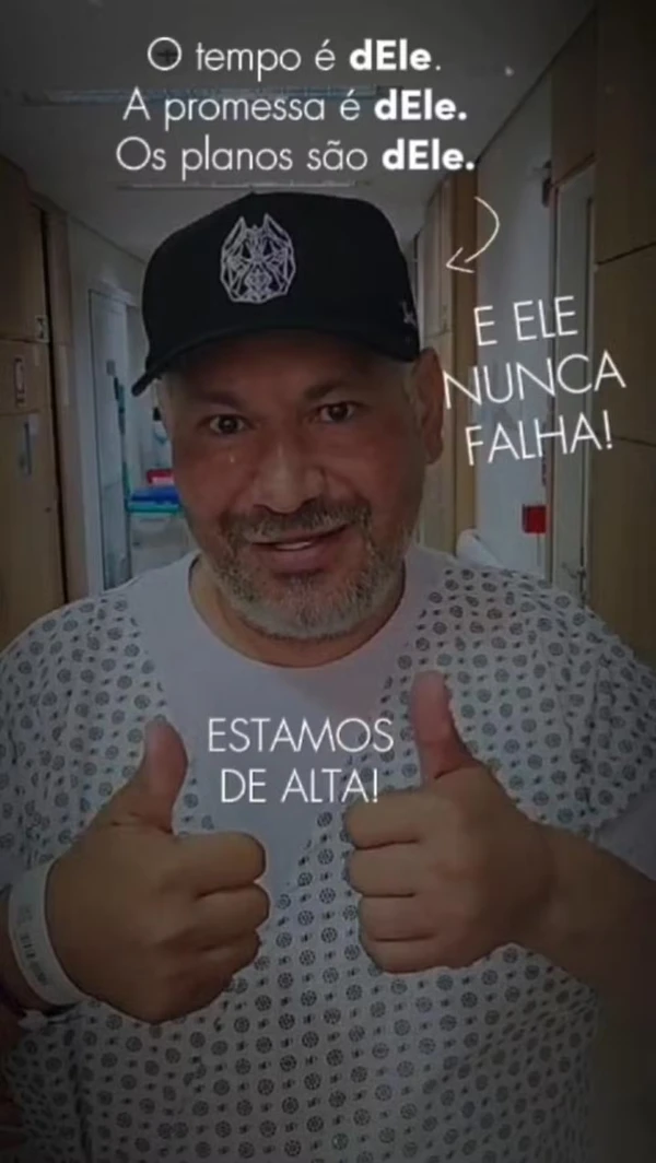 Chrigor tem alta hospitalar  por Reprodução/Instagram
