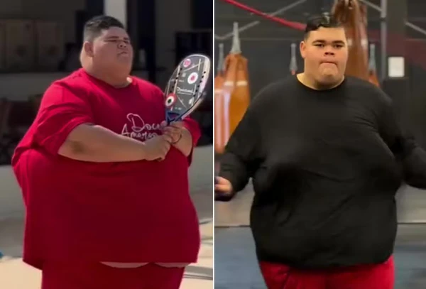 Gordão da XJ antes (350 kg) e depois (220 kg) de perder 120 kg por Reprodução/Instagram