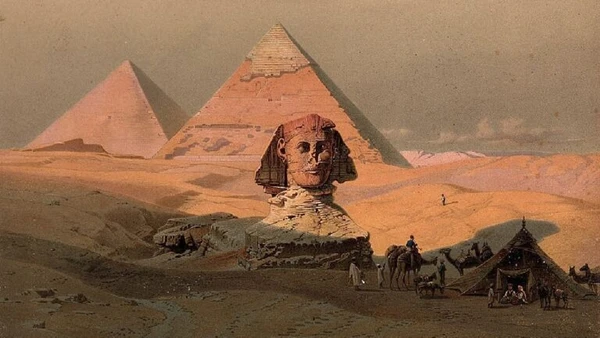 Pirâmides de Gizé por G.W. Seitz / Wikimedia Commons