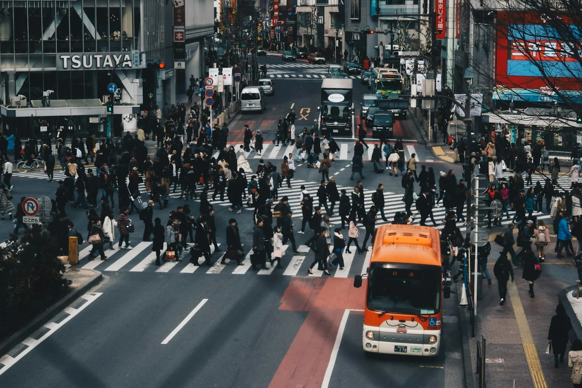 Ruas de cidade no Japão