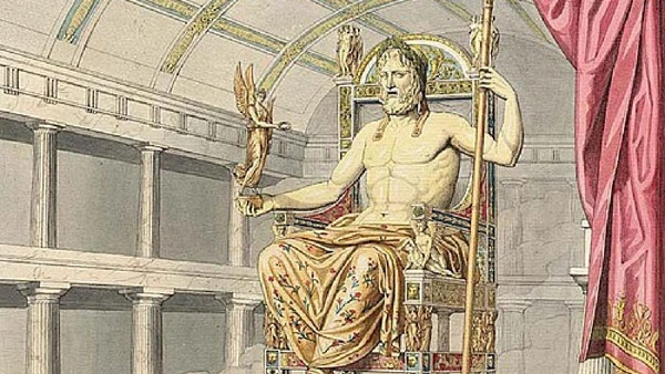 Uma lenda famosa conta que, quando o imperador facínora Calígula tentou mover a estátua para Roma, Zeus teria rido pela estrutura e destruído os andaimes que tentavam movê-la