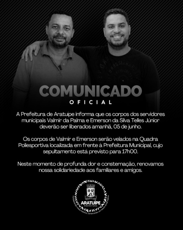 Comunicado da Prefeitura de Aratuípe por Reprodução