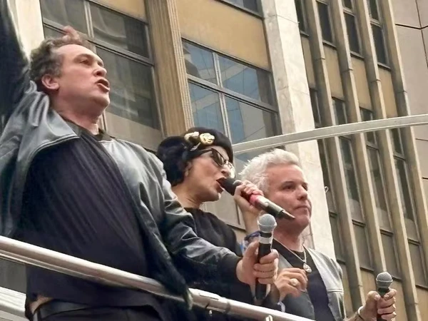 Ex-integrantes do Trem da Alegria em evento de divulgação do filme 'Mestres do Universo', na Avenida Paulista  por Divulgação