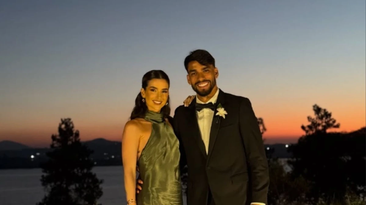 Lucas Paquetá e esposa por Reprodução