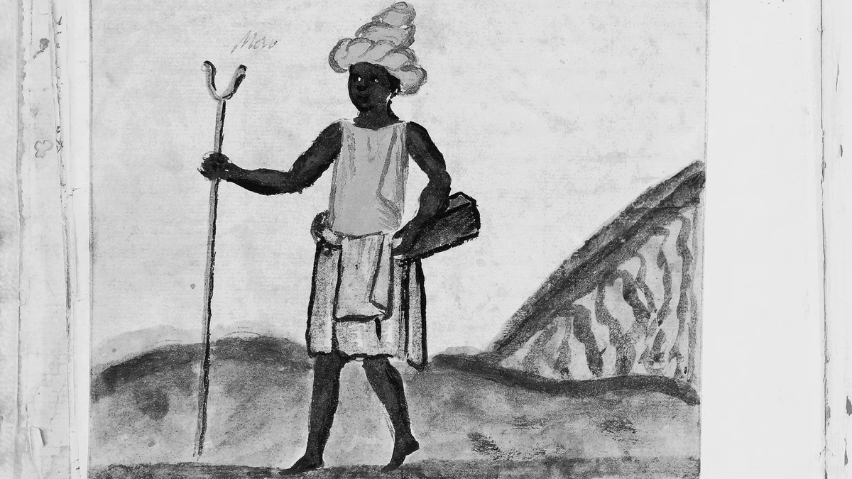 Sacerdotisa quimbanda, aquarela do século XVII, padre Giovanni Antonio Cavazzi