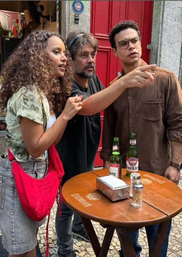 Gleici Damasceno e Sérgio Malheiros nas gravações da série 'Amor da Minha Vida' por Reprodução/Instagram