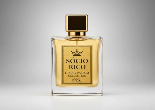 Perfume Sócio Rico, fabricado pela empresa Sócio Rico Empreendimentos Ltda por Reprodução