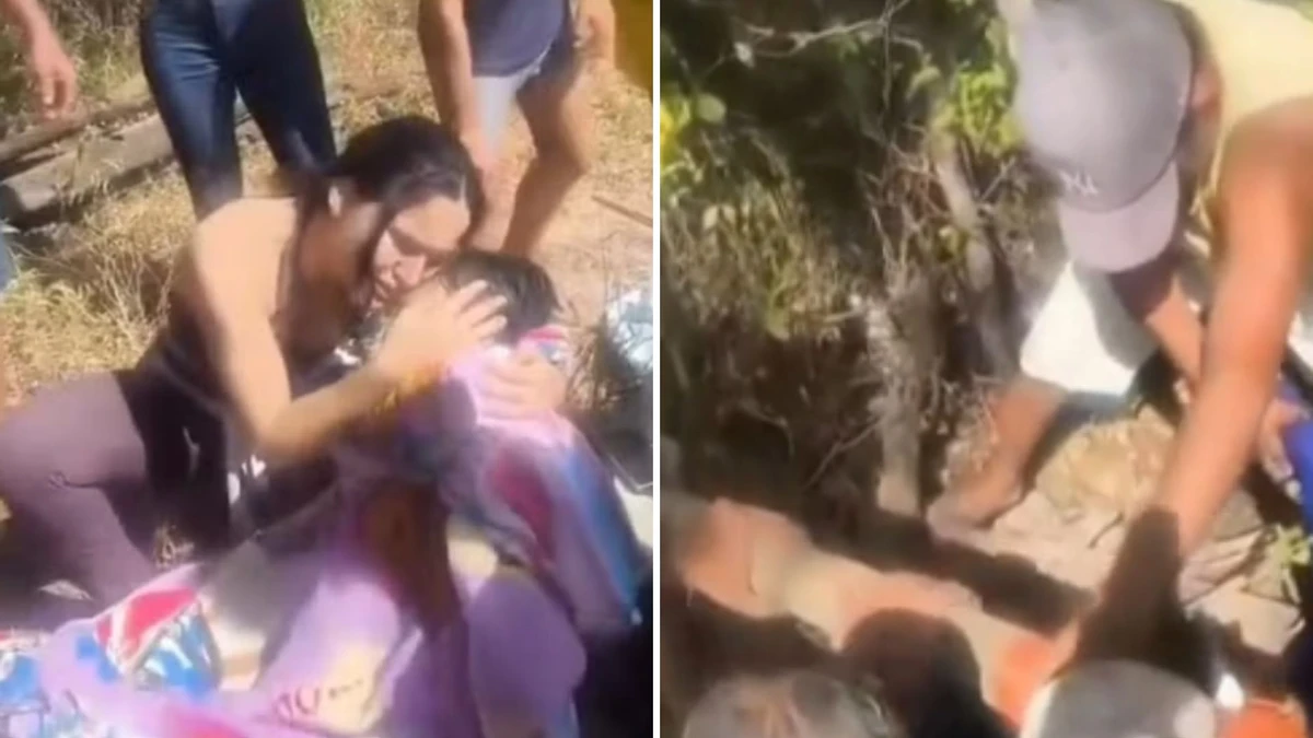 Resgate foi realizado por populares 