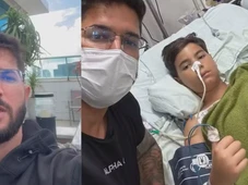 Imagem - Menino que perdeu a perna após ser mordido por tubarão em PE segue isolado e corre 'risco alto' de infecção, diz pai
