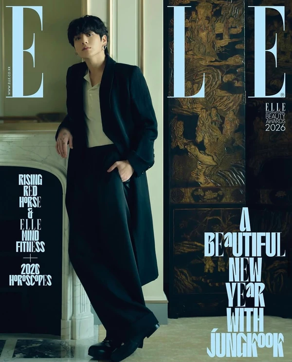 Jung Kook, do BTS, para a Elle, produzido por Kim Venchy por Reprodução
