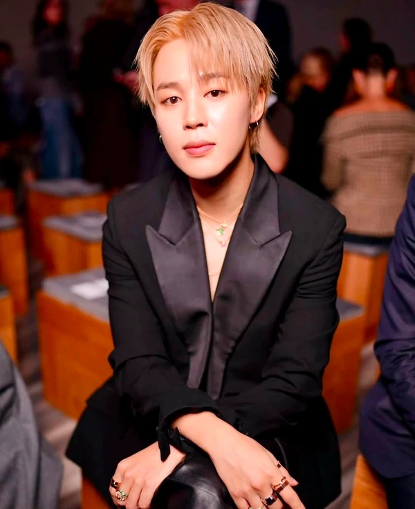 Jimin, do BTS, no desfile da Dior, em Paris, produzido por Kim Venchy por Reprodução