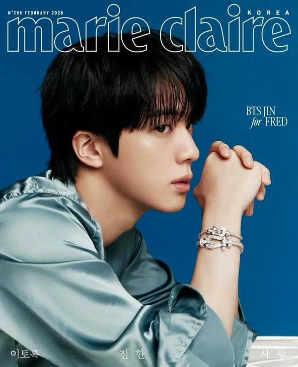 Jin, do BTS, para a Maire Claire Korea, produzido por Kim Venchy por Reprodução