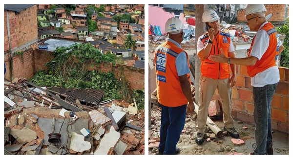 Criança ficou ferida e casa destruída após desabamento
