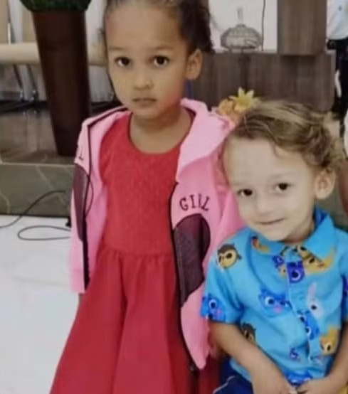 Emmanuel Pietro, de 4 anos e Kemilly Valentina Ferreira de Oliveira, de 6 anos por Reprodução