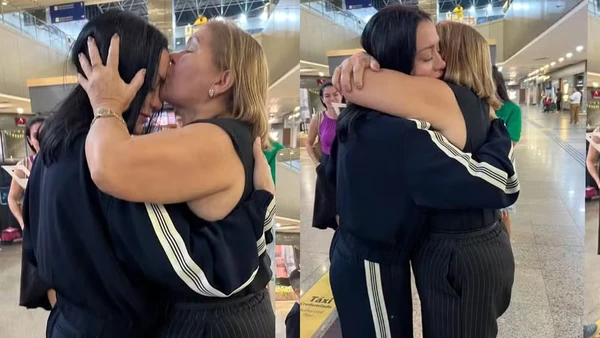 Jéssica, que é cearense, mas vive em São Paulo, reencontrou com a família, em Fortaleza, após o susto por Reprodução