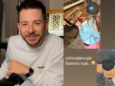 Imagem - Junior Lima compartilha fotos raríssimas dos filhos em estúdio e fãs surtam: 'Lindos demais'