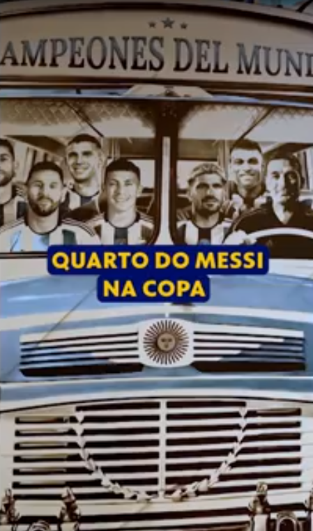 Messi terá quarto especial na Copa do Mundo por Reprodução