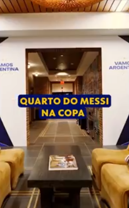 Messi terá quarto especial na Copa do Mundo por Reprodução