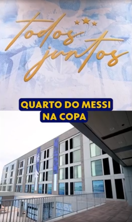Messi terá quarto especial na Copa do Mundo por Reprodução
