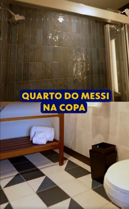 Messi terá quarto especial na Copa do Mundo por Reprodução